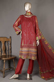 GLS-11A-Maroon - Rang Rasiya | 3Pc Embroidered Un-stitched Chiffon Dress