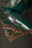 EM-10A-Turquoise - Mughal e Azam | 3 Pc Unstitched Embroidered Dress