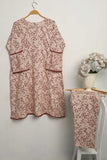 CPTP-17A-Peach | 2Pc Cotton Printed Dress With Trouser