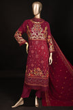 GLS-17A - Anarkali | 3Pc Embroidered Un-stitched Chiffon Dress