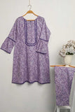 CPTP-17B-Purple | 2Pc Cotton Printed Dress With Trouser