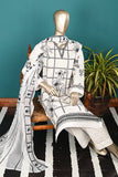 SC-347B-White - Dug-Dugi | 3Pc Cotton Embroidered & Printed Dress