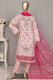 DSO-004A-Baby pink - Roheen Luxe | 3Pc Ready to Wear Organza Embroidered Dress