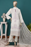 SC-370A-Offwhite - Morpankh | 3Pc Cambric Embroidered & Printed Dress