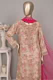 DSO-001B-Skin - Roheen Luxe | 3Pc Ready to Wear Organza Embroidered Dress