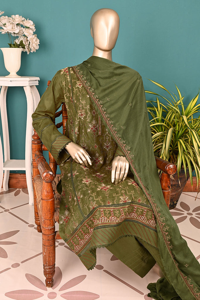 SC-363B- Khushboo | 3Pc Cotton Embroidered Cambric Dress