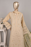 SC-369B-Skin- Swing Circle | 3Pc Jacquard Cambric Embroidered Dress