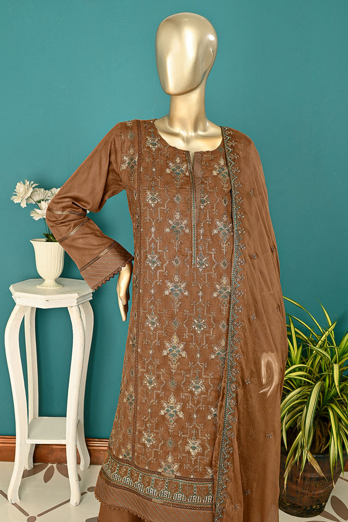 SC-363A- Khushboo | 3Pc Cotton Embroidered Cambric Dress