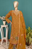 SC-368A-Rust - Irish Beauty | 3Pc Cambric Embroidered & Printed Dress