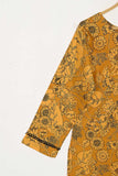 CPTP-15B-Mustard | 2Pc Cotton Printed Dress With Trouser