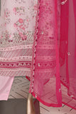 DSO-001C-Baby Pink - Roheen Luxe | 3Pc Ready to Wear Oraganza Embroidered Dress