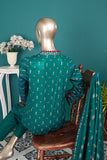 ICP-010-Dull Green| 3Pc Ready to Wear Printed Cotton Dress