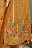 SC-368A-Rust - Irish Beauty | 3Pc Cambric Embroidered & Printed Dress