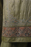 EM-17A - Scarlet | 3Pc Raw Silk Embroidered Dress