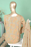 SC-296B-Skin - Mahrose | 3Pc Cotton Embroidered & Printed Dress