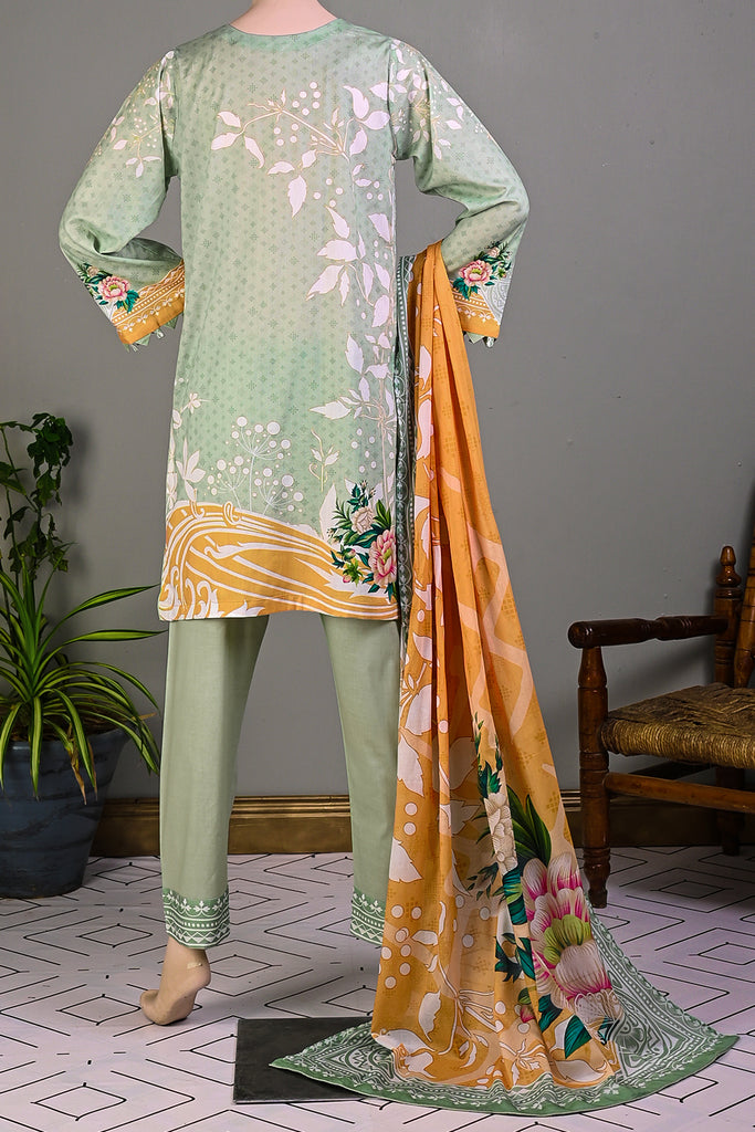 ENB-01 | 3Pc Lawn Embroidered & Printed Dress