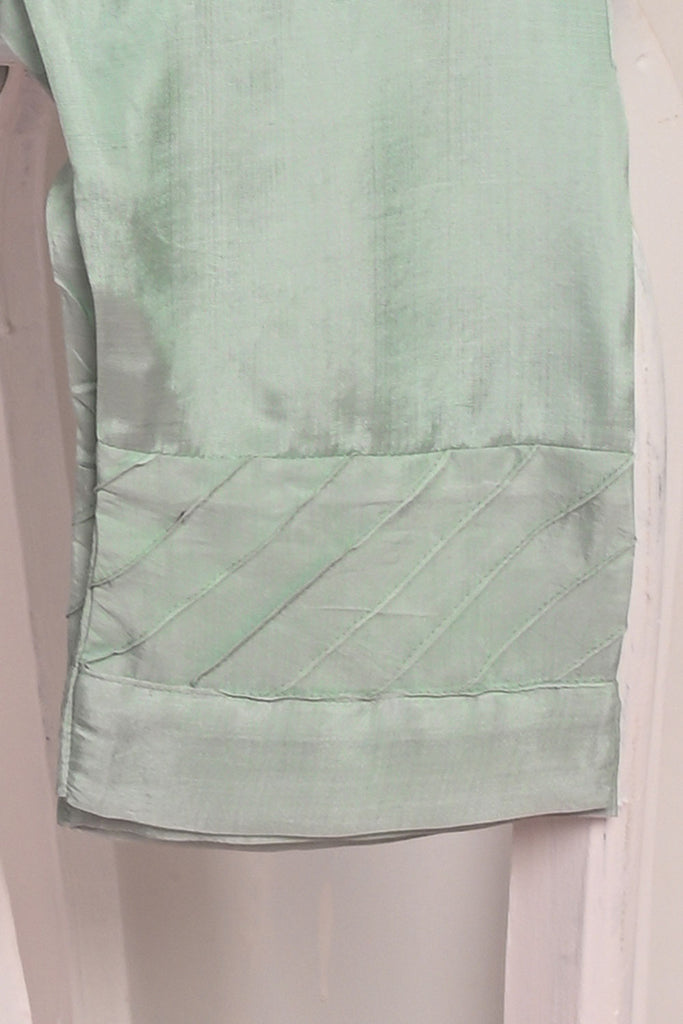 PFO-1A-AquaGreen | 3Pc Stitched Formal Organza Embroidered Dress