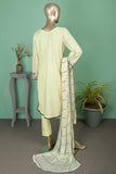 SC-292A-LightYellow - Zarf | 3Pc Cotton Embroidered & Printed Dress