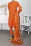 EHPC-3A-Orange - Monumental | 3Pc Chiffon Handwork Embroidered Dress