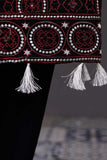 Ajrak (SC-82B-Black) Embroidered Un-Stitched Cambric Dress With Embroidered Chiffon Dupatta