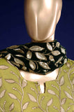 Moldavite (VS-1C) Unstitched Embroidered Mysoori Shirt with Embroidered Velvet Shawl