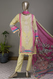 E2-09 | 3Pc Lawn Embroidered & Printed Dress