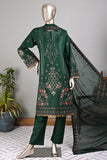SC-246A-Green - Imrozia | 3Pc Cotton Embroidered & Printed Dress