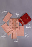R21-C220-Pink - Gracia  - 3 Pc Semi Unstitched Chiffon Embroidered