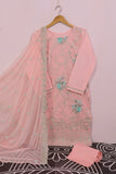 SC-208B-Pink - Mehfil-e-Khas | 3Pc Cotton Embroidered & Printed Dress