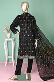 SC-303A-Black - Keysaria | 3Pc Cotton Embroidered & Printed Dress