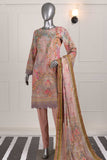 RNB-06-Multi - Tie N Dye | 3Pc Fine Slub Cotton Embroidered & Printed Dress