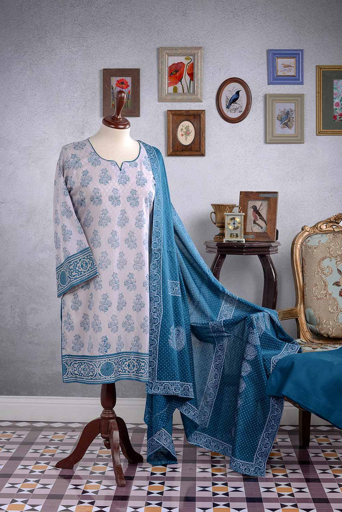 Traditionalist (RL-1A) | Unstitched Printed Lawn Suit with Jacquard Lawn Printed Dupatta
