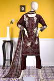Bold Art (BZ-9A)  | Embroidered Un-stitched Cambric Dress with Chiffon Dupatta