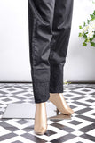 Cambric Embroidered Trouser | Gate Bottom Black (GP-27B)