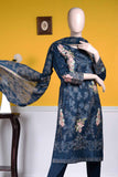 Bold Art (BZ-9B)  | Embroidered Un-stitched Cambric Dress with Chiffon Dupatta