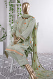 Fuwaara (SC-56B-Light Green) Embroidered Cambric Dress with Embroidered Chiffon Dupatta
