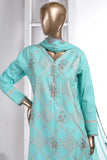 Washer Rumbus (SC-42A-Sky Blue) Embroidered Cambric Dress with Embroidered Chiffon Dupatta