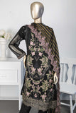EHPC-3B-Black - Monumental | 3Pc Chiffon Handwork Embroidered Dress