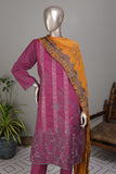 SC-92F-Pink - Sadabahar | 3Pc Cotton Embroidered & Printed Dress
