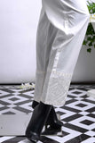Cambric Embroidered Trouser | Cube Bottom Offwhite (GP-28A)