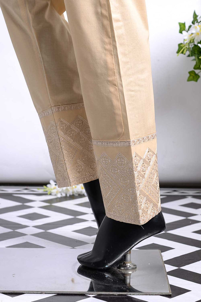 Cambric Embroidered Trouser | Cube Bottom Skin (GP-28C)