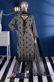 Calligraphy (SC-85B-Grey) Embroidered Un-Stitched Cambric Dress With Embroidered Chiffon Dupattao