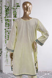 Taj Mahal (SC-57A-Yellow) Embroidered Cambric Dress with Embroidered Chiffon Dupatta