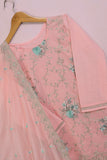 SC-208B-Pink - Mehfil-e-Khas | 3Pc Cotton Embroidered & Printed Dress