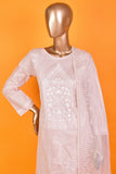 Eminence (SC-170A-LightPink) 3Pc Embroidered & Printed Un-Stitched Cotton Dress With Embroidered Chiffon Dupatta