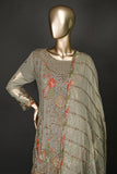 GLS-14A-Gray - Tooty Fruity | 3Pc Embroidered Un-stitched Chiffon Dress