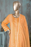 SC-274A-Orange - Aladin | 3Pc Cotton Embroidered & Printed Dress