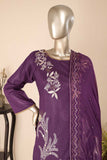 SC-283A-Purple - Dark Moon | 3Pc Cotton Embroidered & Printed Dress