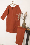 KW-1B-Orange | 2Pc Khaddar Dress With Trouser