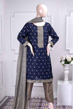 Glorious (RM-3B) | Embroidered Un-stitched Lawn Dress with Cotton Banarsi Trouser & Lawn Banarsi Dupatta